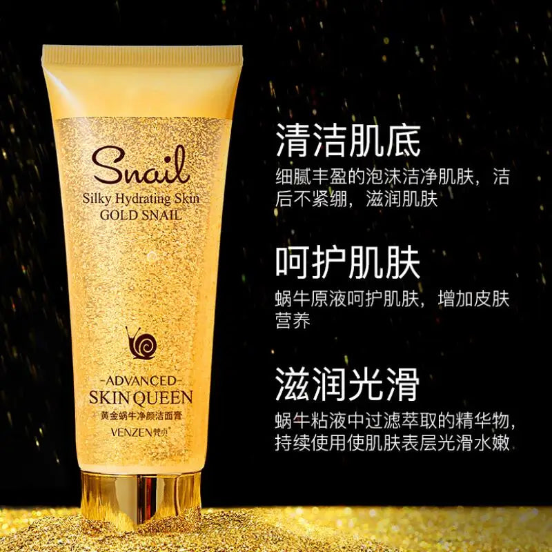 Facial Cleanser Gold Snail Hydrating Moisturizing Nourishing Oil Control Gentle Face Wash Skin Care