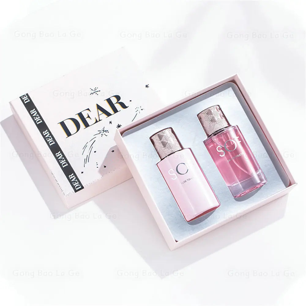 Men Perfume Gift Box Two Piece Set Lasting Floral Scent Pheromone Fascination Man Eau De Parfum Cologne Fragrance 100ml Toilette