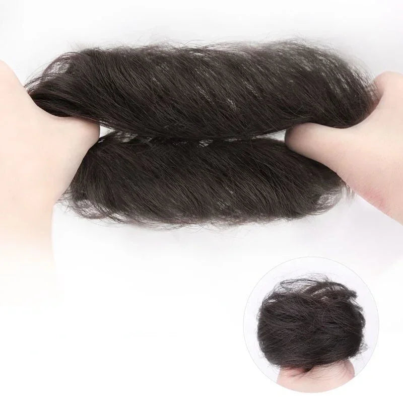 Women Girls Fluffy Bun Invisible Seamless Natural Bun Braiding Hair Ring Ponytail Decoration Hair Tie Hair Braids Styling