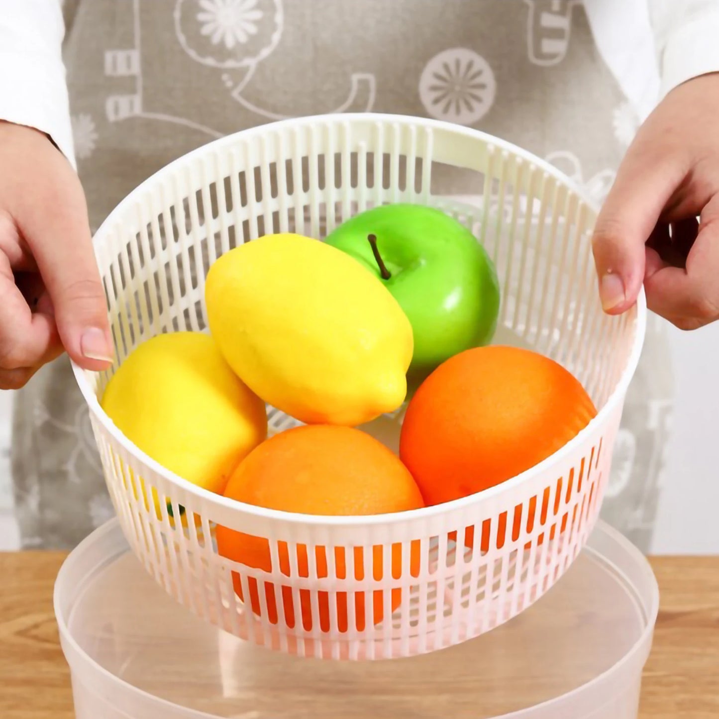 Vegetables Dryer Salad Spinner Fruits Basket Vegetables Washer Dryer Fruit Drainer Lettuce Spinner Colander Kitchen Gadgets