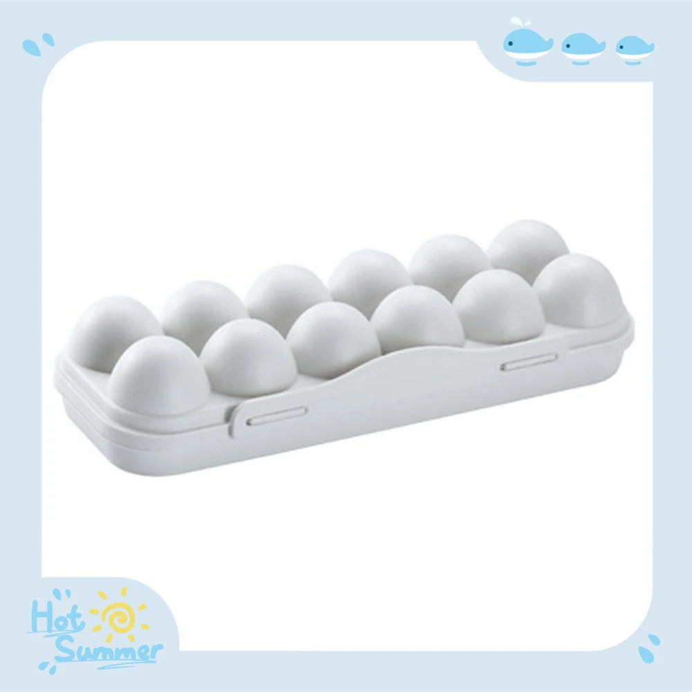 1/2/3PCS 12grid Egg Carton Storage Box New Anti-collision and Broken Egg Storage Box with Lid Snap-in Stackable