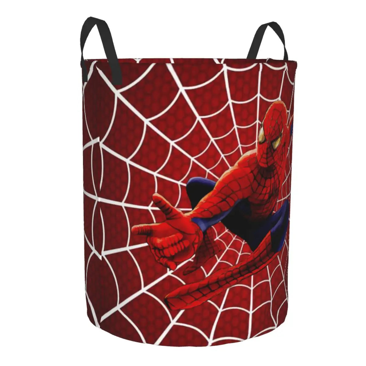 Custom Spiderman Gesture Laundry Basket Foldable Large Capacity Clothes Storage Bin Baby Hamper