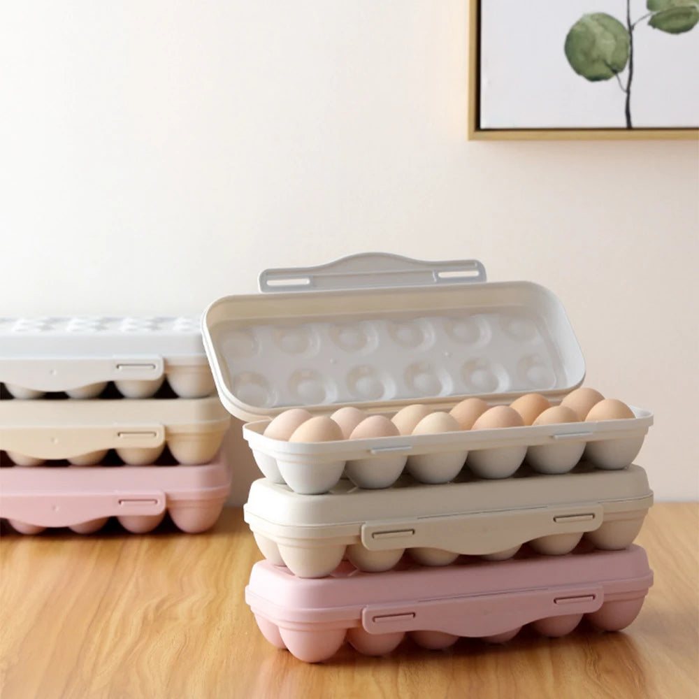 1/2/3PCS 12grid Egg Carton Storage Box New Anti-collision and Broken Egg Storage Box with Lid Snap-in Stackable