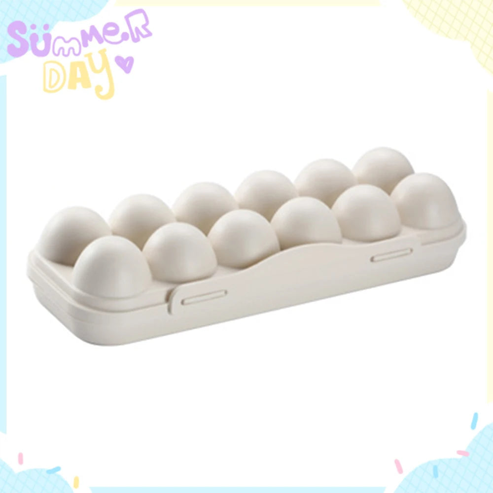 1/2/3PCS 12grid Egg Carton Storage Box New Anti-collision and Broken Egg Storage Box with Lid Snap-in Stackable