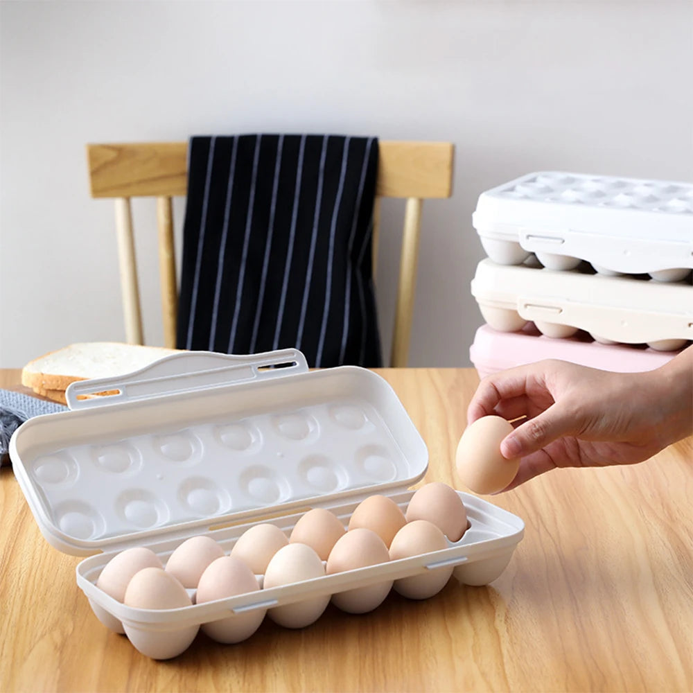 1/2/3PCS 12grid Egg Carton Storage Box New Anti-collision and Broken Egg Storage Box with Lid Snap-in Stackable