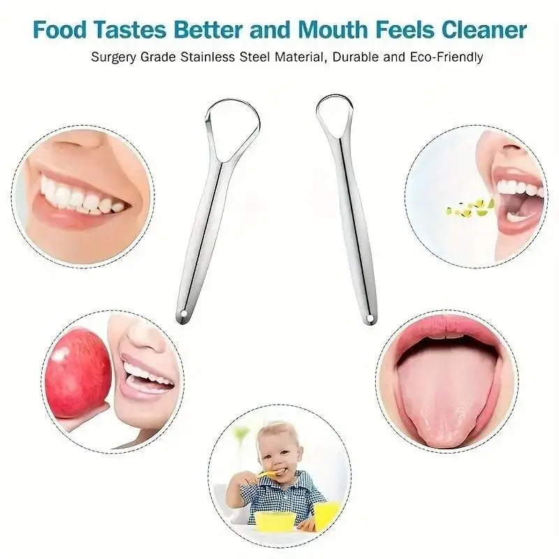 1pc Stainless Steel Tongue Scraper Tongue Coating Cleaner TongueCoating Brush Cleaning Tongue Coating Removing Bad Breath OralCa