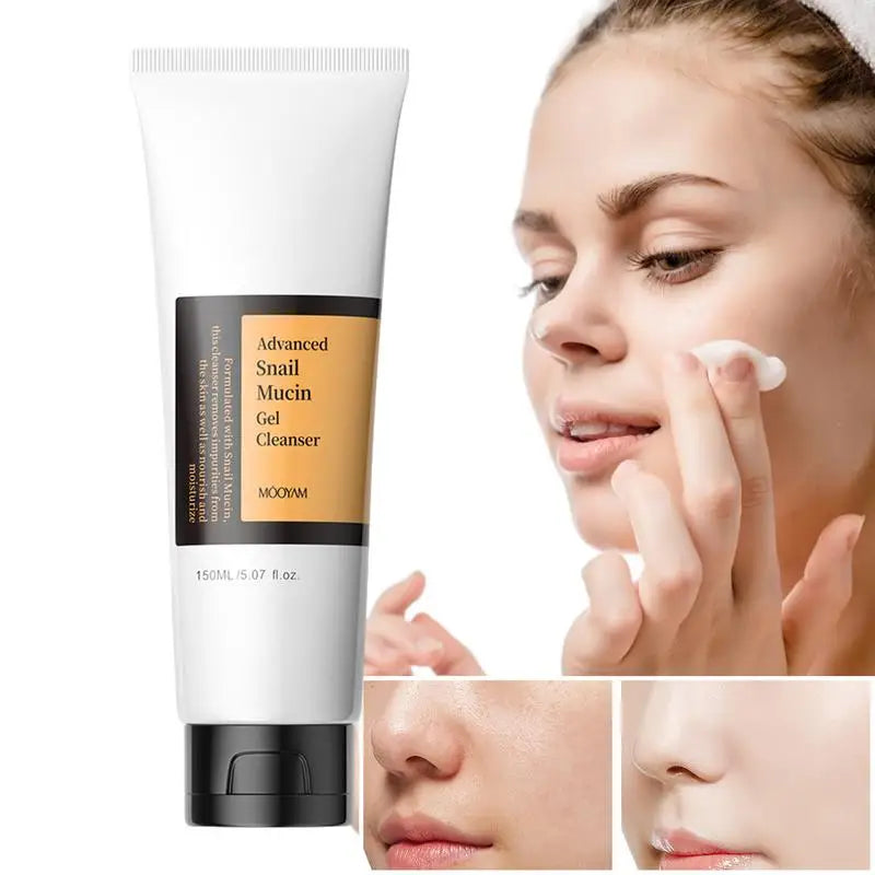 150ml Snail Mucin Essence face wash face Brightening Gel Cleanser Snail Facial Cleanser Face Pores Washing Deep Korea Cosmetics