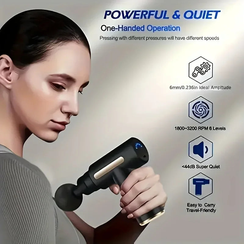 Fascial Gun Muscle Massage Gun Deep Tissue Muscle Handheld Percussion Massager For Body Back And Neck Leg